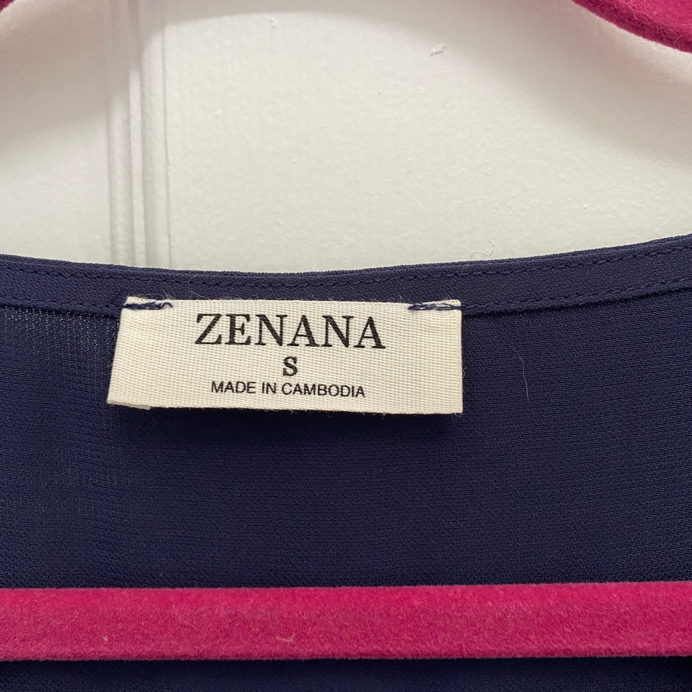 Women's Navy Blouse - Picture 4 of 4